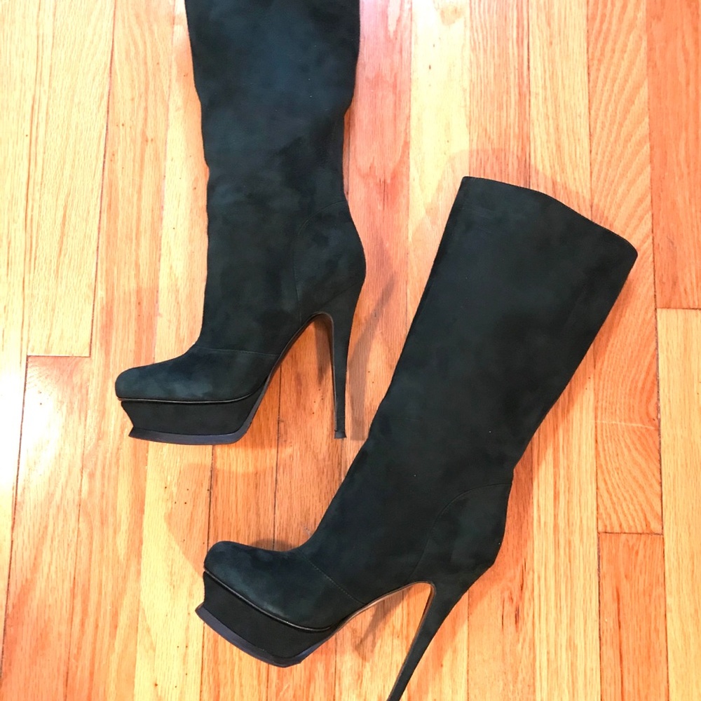 COPY - YSL Green Suede Tribute 105 Boots 39 / 8.5